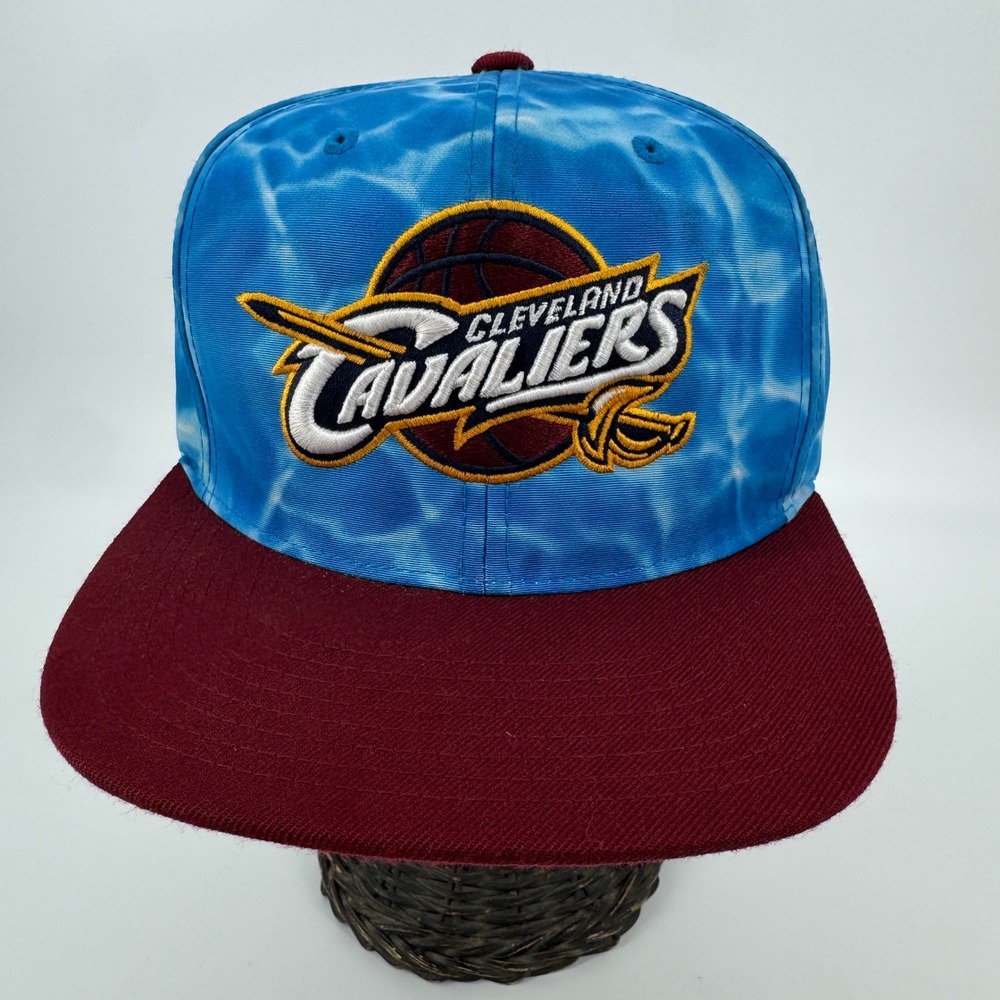 Mitchell & Ness Cleveland Cavaliers Hat Mens OSFM Blue Maroon Water Ripple NBA